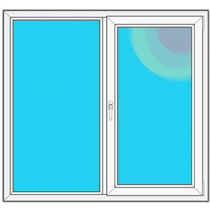 Серия домов П3 - Двустворчатое окно, с триплексом